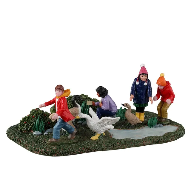 lemax-duck-duck-goose-miniatur-figurenset-vail-village image 1