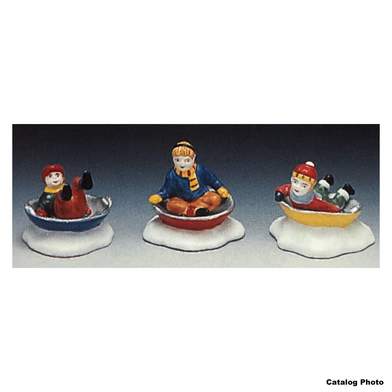 lemax-saucers-in-the-snow-miniatur-figuren-set image 1