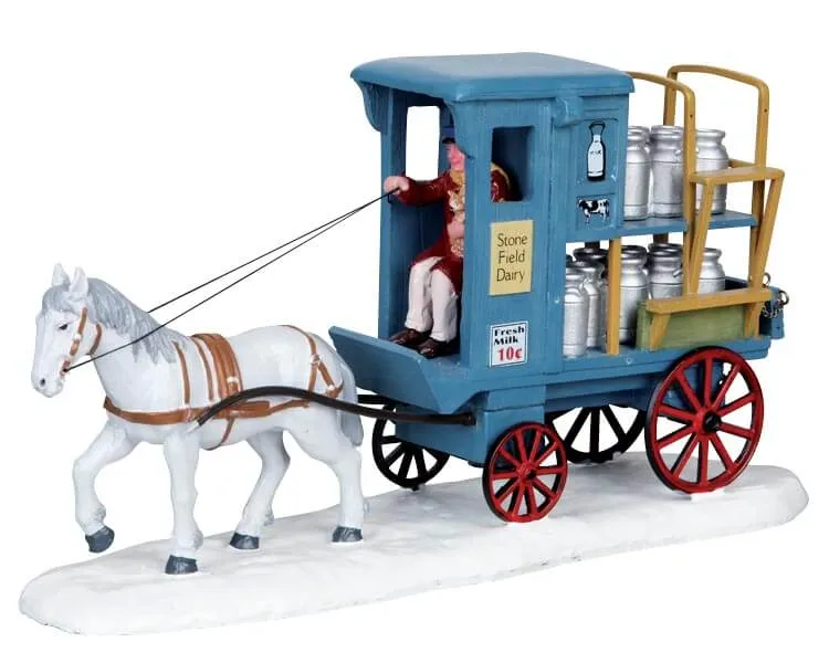 lemax-milk-wagon-milchkutsche-weihnachtsdorf-fahrzeug image 1