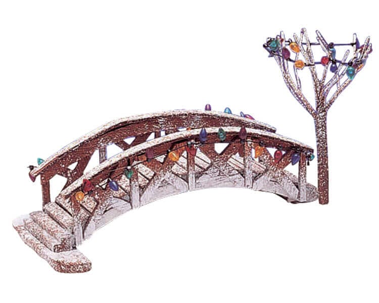 lemax-wooden-footbridge-miniatur-holzbr-cke-f-r-weihnachtsd-rfer image 1