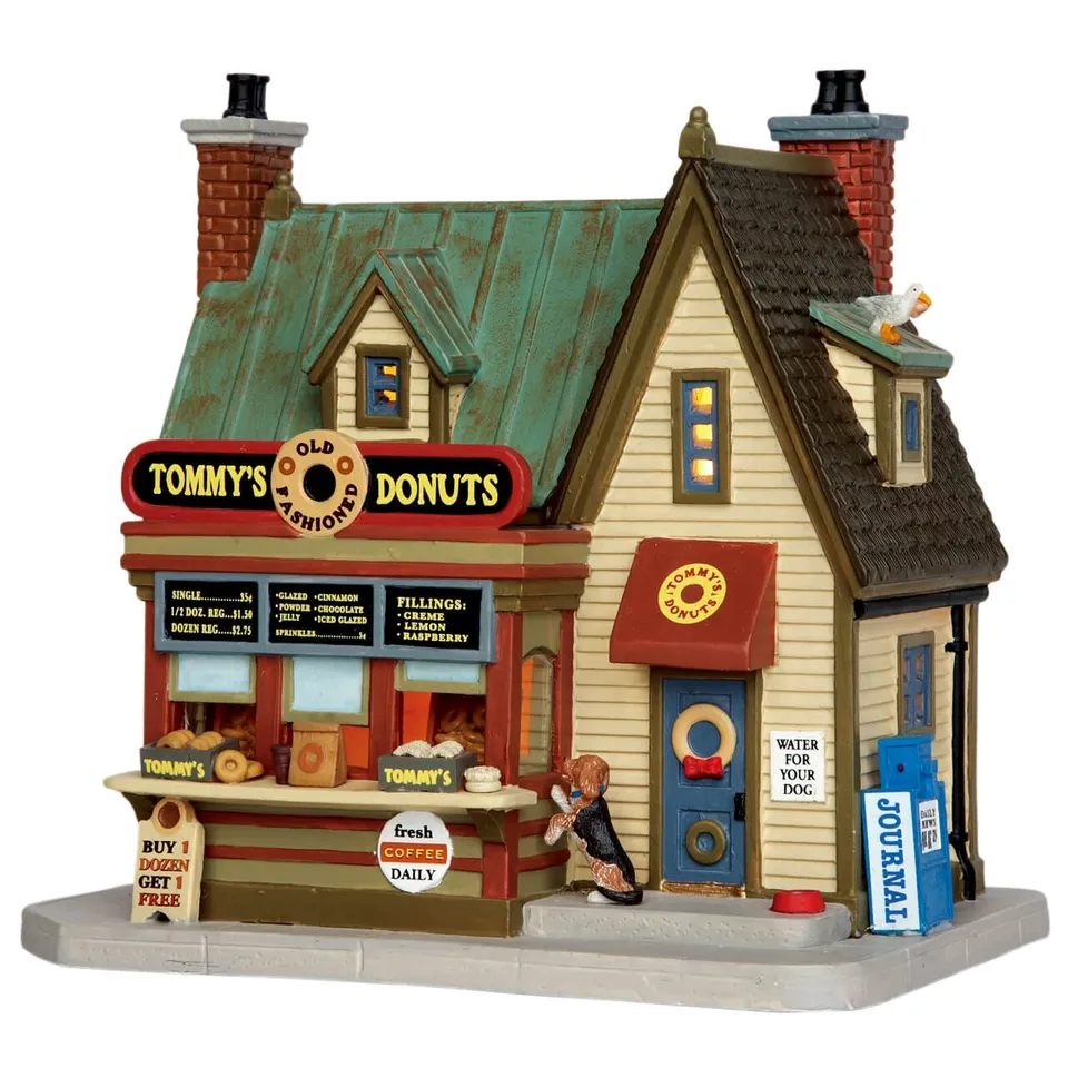 lemax-tommy-s-donuts-miniaturhaus-weihnachtsdorf image 1