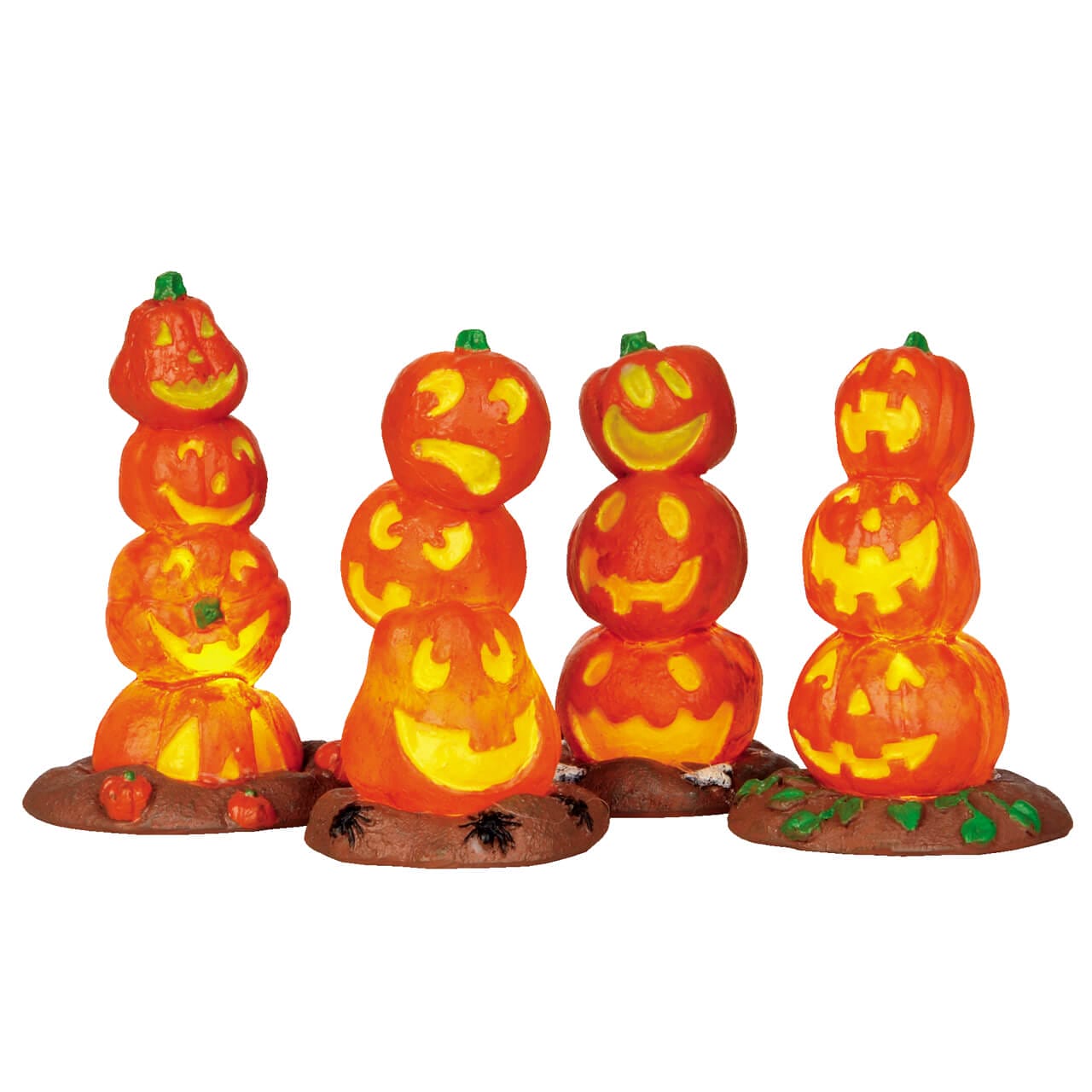 lemax-light-up-pumpkin-stack-set-of-4-beleuchtetes-k-rbis-set image 1