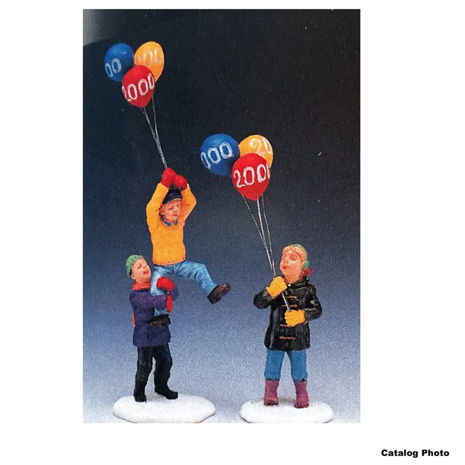 lemax-girl-boys-with-balloons-set-of-2-miniatur-kinderfiguren-mit-luftballons image 1
