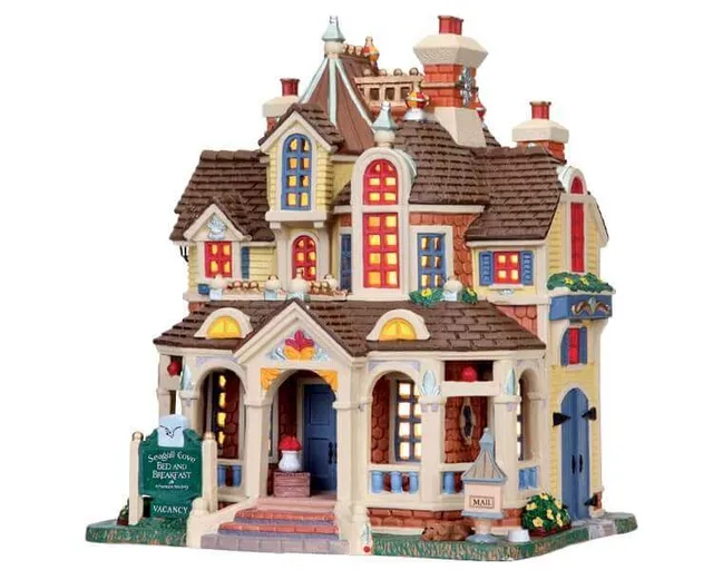 lemax-seagull-cove-bed-breakfast-beleuchtetes-miniaturhaus-weihnachtsdorf image 1