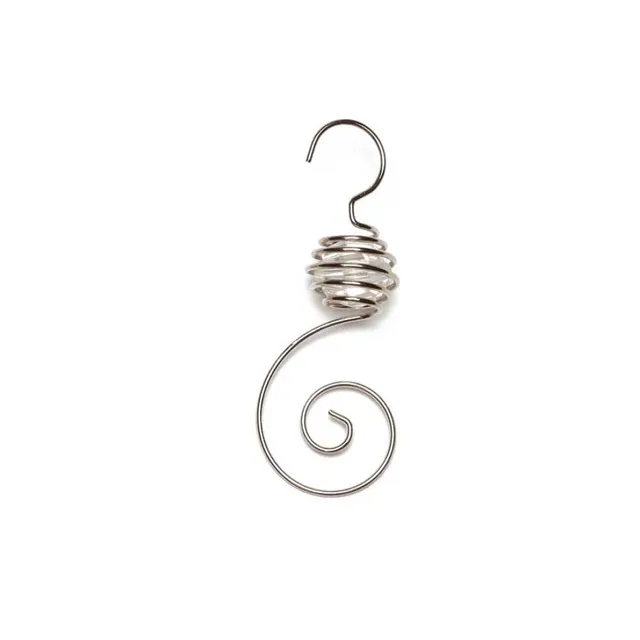 spiralh-nger-mit-perle-silber-metall-7-cm-6-stk-christbaumschmuck image 1