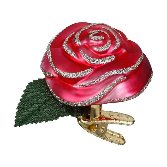 inge-glas-rose-dunkelrosa-glasornament-5-cm image 1