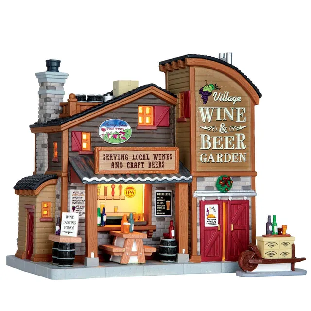 lemax-village-wine-beer-garden-weihnachts-miniaturszene image 1