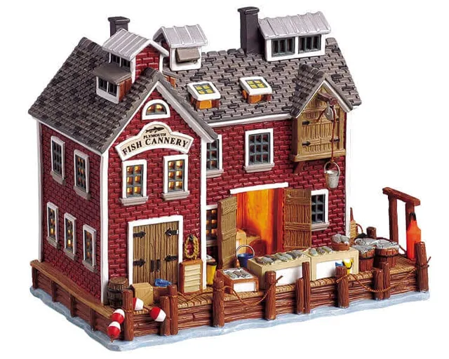 lemax-plymouth-fish-cannery-maritime-miniatur-fischfabrik-f-r-holidays-seasons image 1