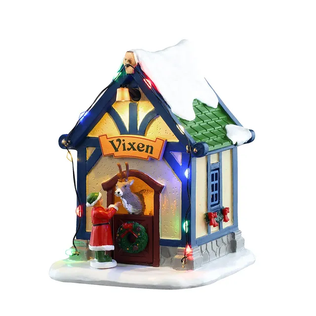 lemax-vixen-s-den-rentierstall-miniaturhaus image 1