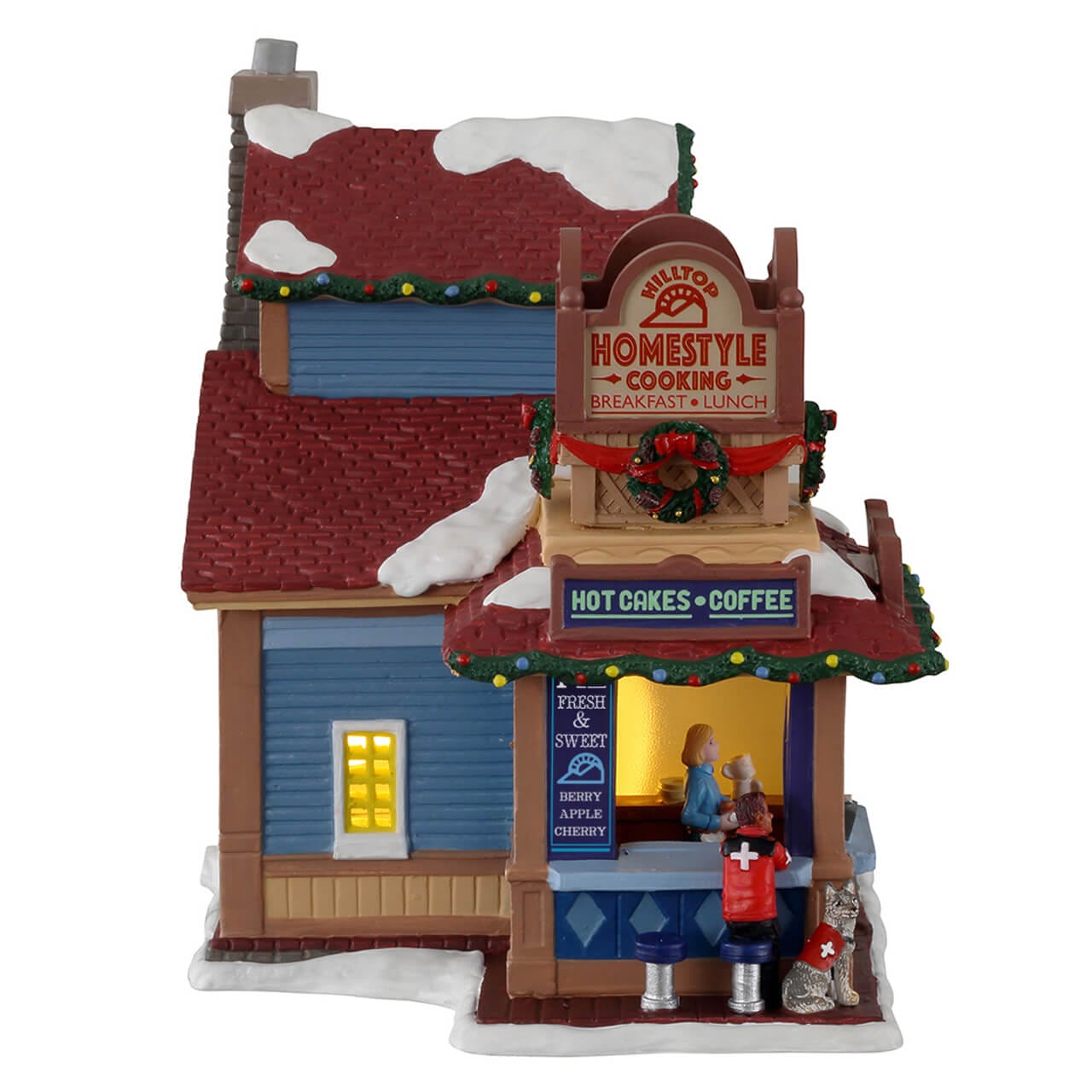 lemax-hilltop-cafe-caddington-miniaturhaus-beleuchtet image 2