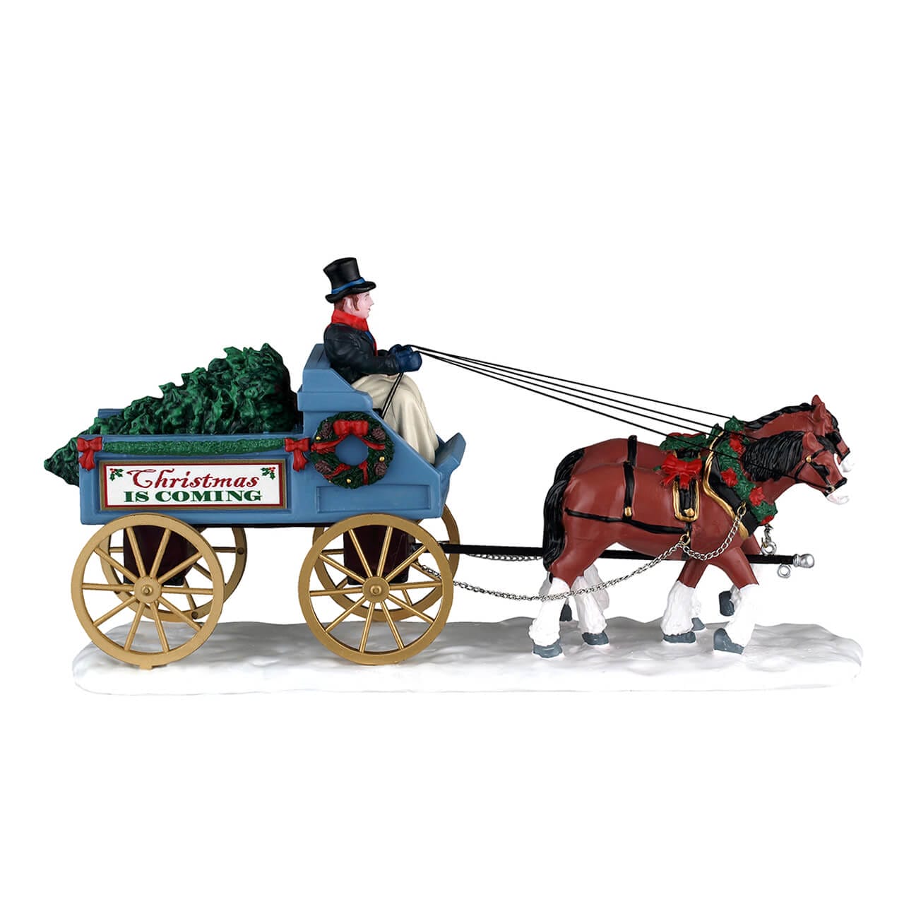 lemax-christmas-is-coming-pferdekutsche-mit-baum image 3