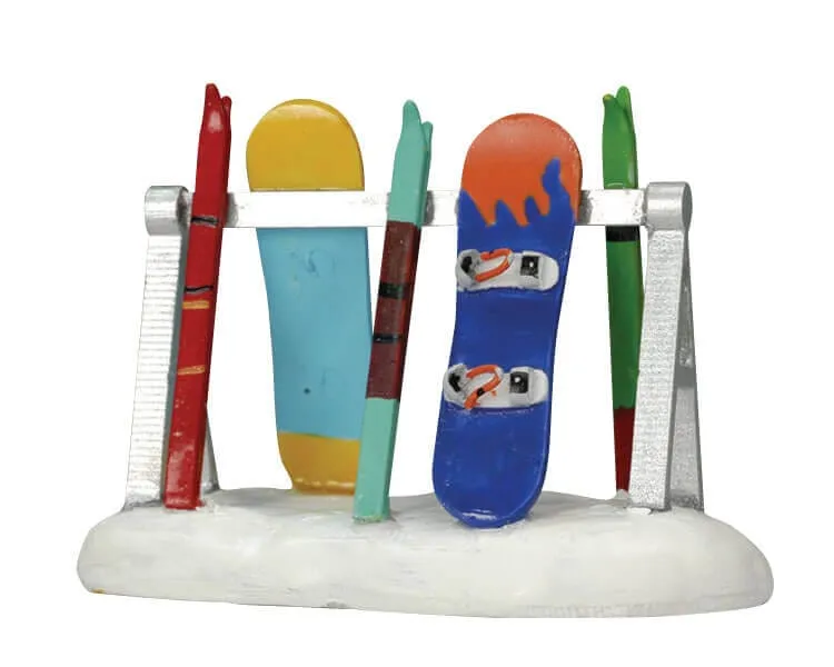 lemax-ski-rack-skist-nder-miniatur-zubeh-r-weihnachtsdorf image 1
