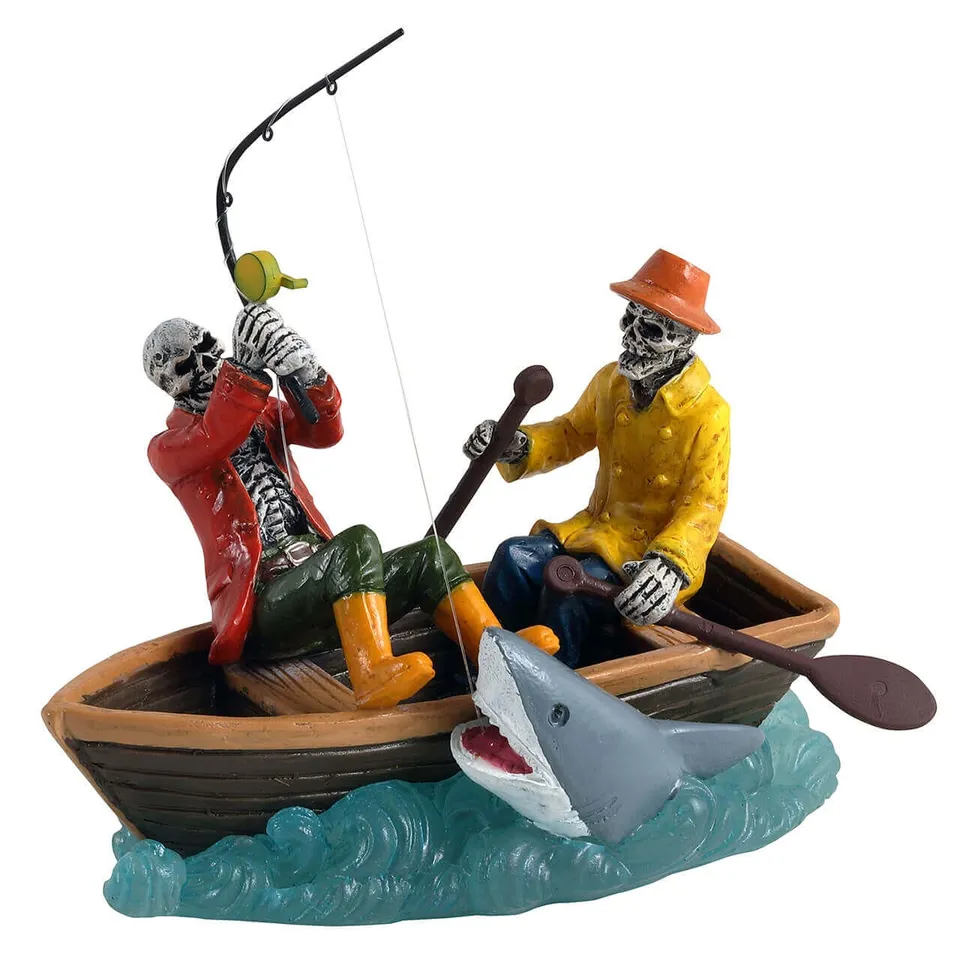 lemax-dead-in-the-water-spooky-town-skelett-fischer-szene image 1