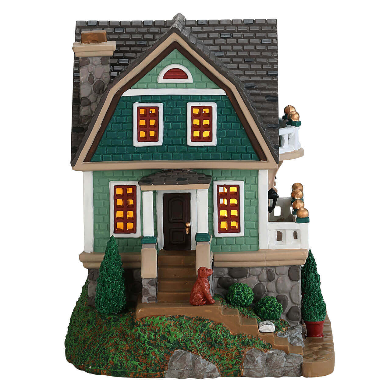lemax-harrison-residence-beleuchtetes-miniaturhaus-weihnachtsdorf image 3