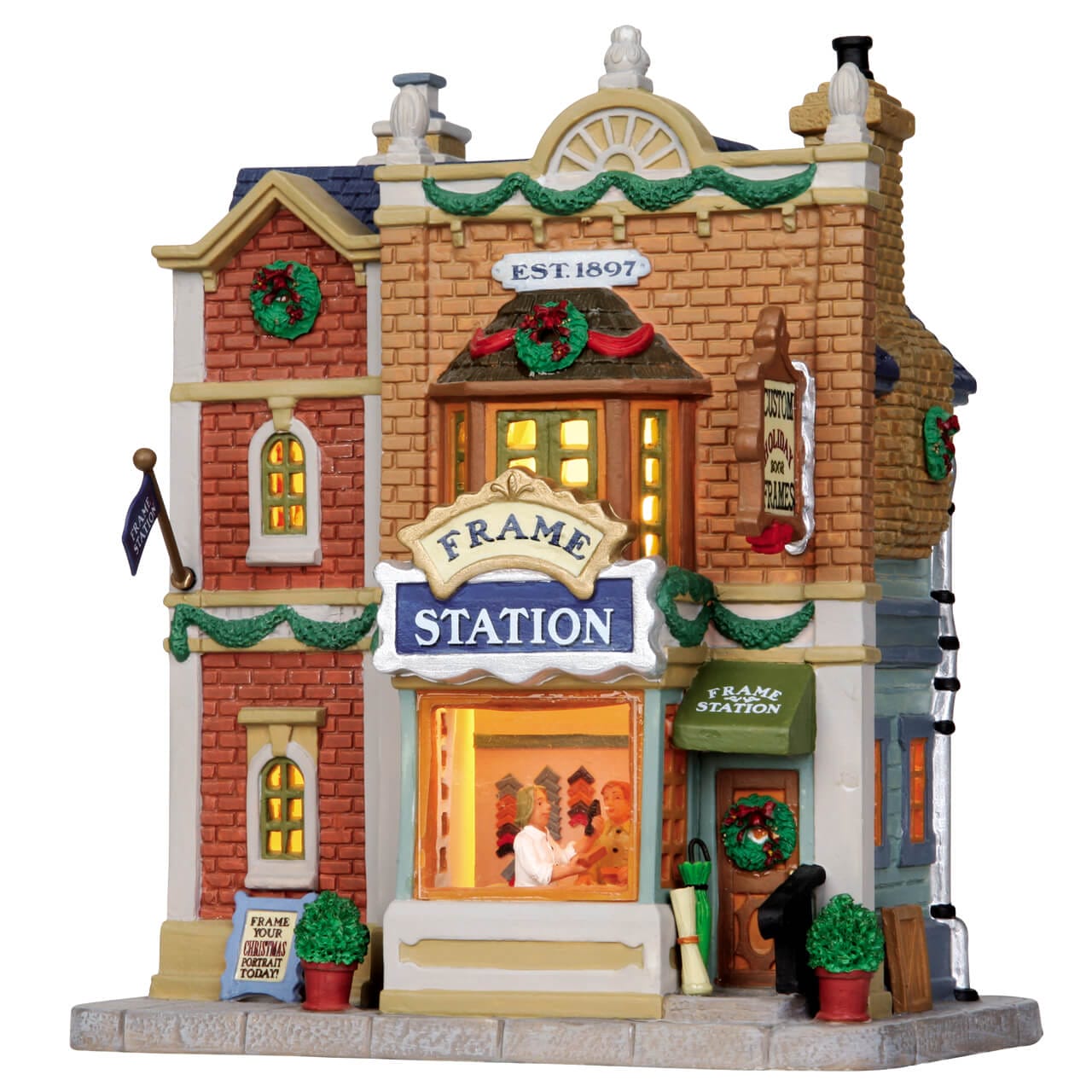lemax-frame-station-beleuchtetes-miniatur-stationshaus image 1