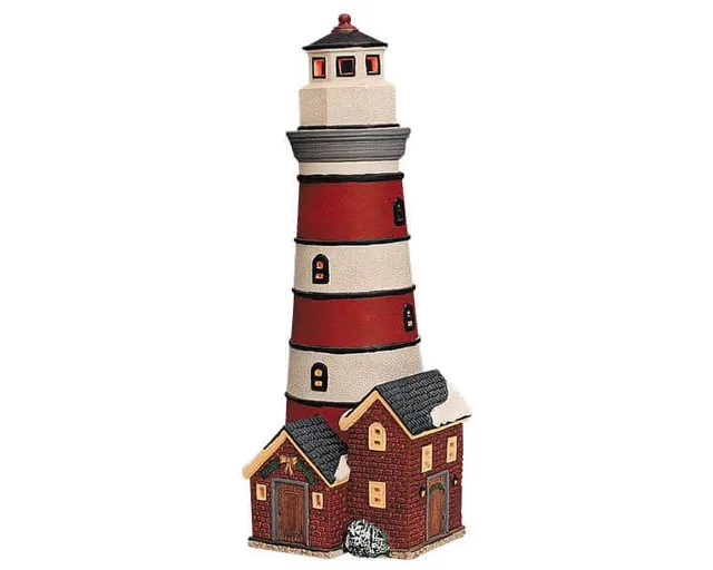 lemax-plymouth-lighthouse-beleuchteter-miniatur-leuchtturm image 1