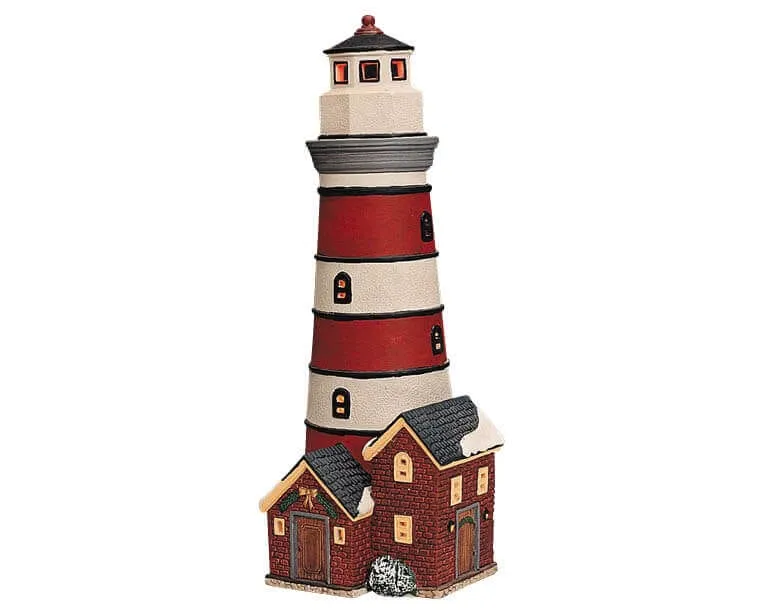 lemax-plymouth-lighthouse-beleuchteter-miniatur-leuchtturm image 1