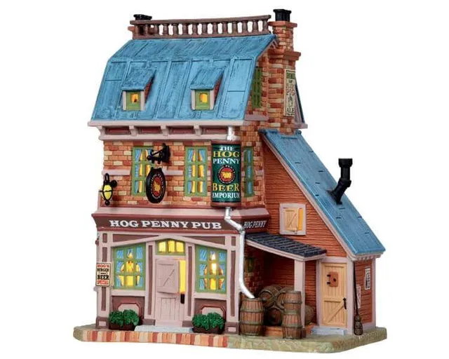 lemax-hog-penny-pub-beleuchtetes-miniaturhaus-weihnachtsdorf image 1