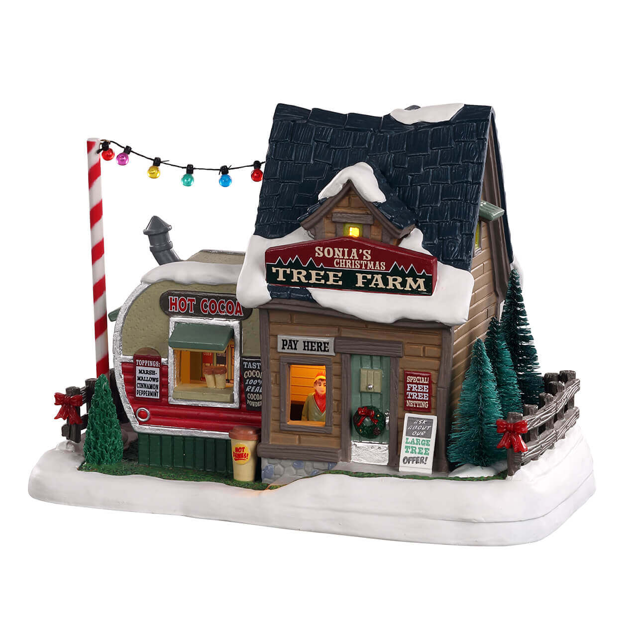 lemax-sonia-s-tree-farm-weihnachtsbaum-verkauf-mit-cocoa-anh-nger image 1
