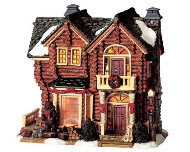 lemax-mountain-breeze-retreat-beleuchtetes-miniaturhaus-f-r-weihnachtsdorf image 1