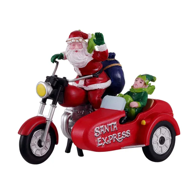 lemax-santa-express-santa-auf-motorrad-mit-beiwagen-elf image 1