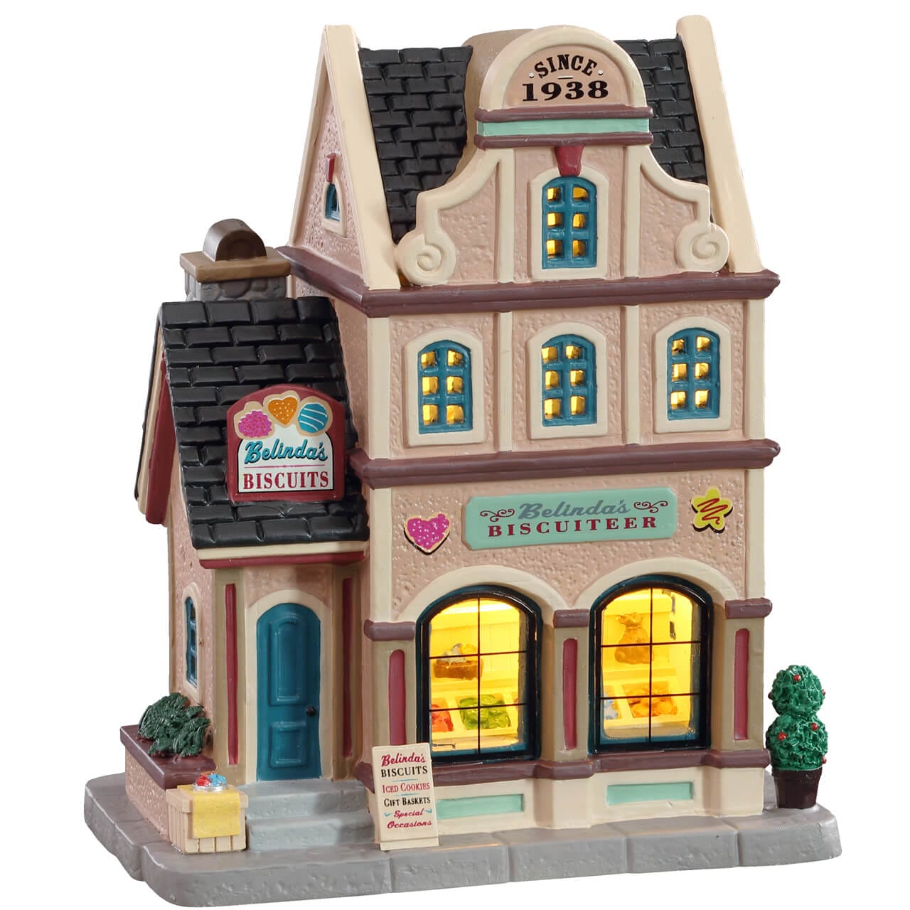 lemax-belinda-s-biscuiteer-beleuchtetes-caddington-haus image 1