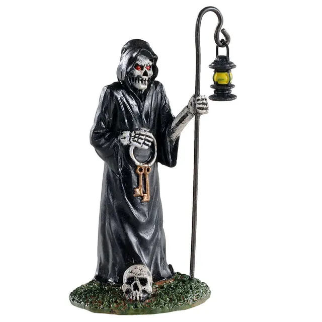 lemax-spooky-town-figur-keymaster-skelett-mit-laterne image 1