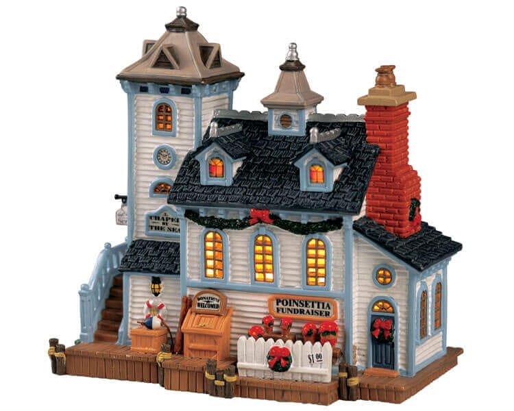 lemax-chapel-by-the-sea-beleuchtete-miniatur-kirche image 1