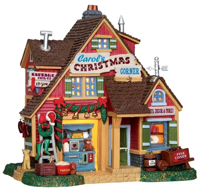 lemax-carol-s-christmas-corner-beleuchtetes-miniaturhaus-holidays-seasons image 1
