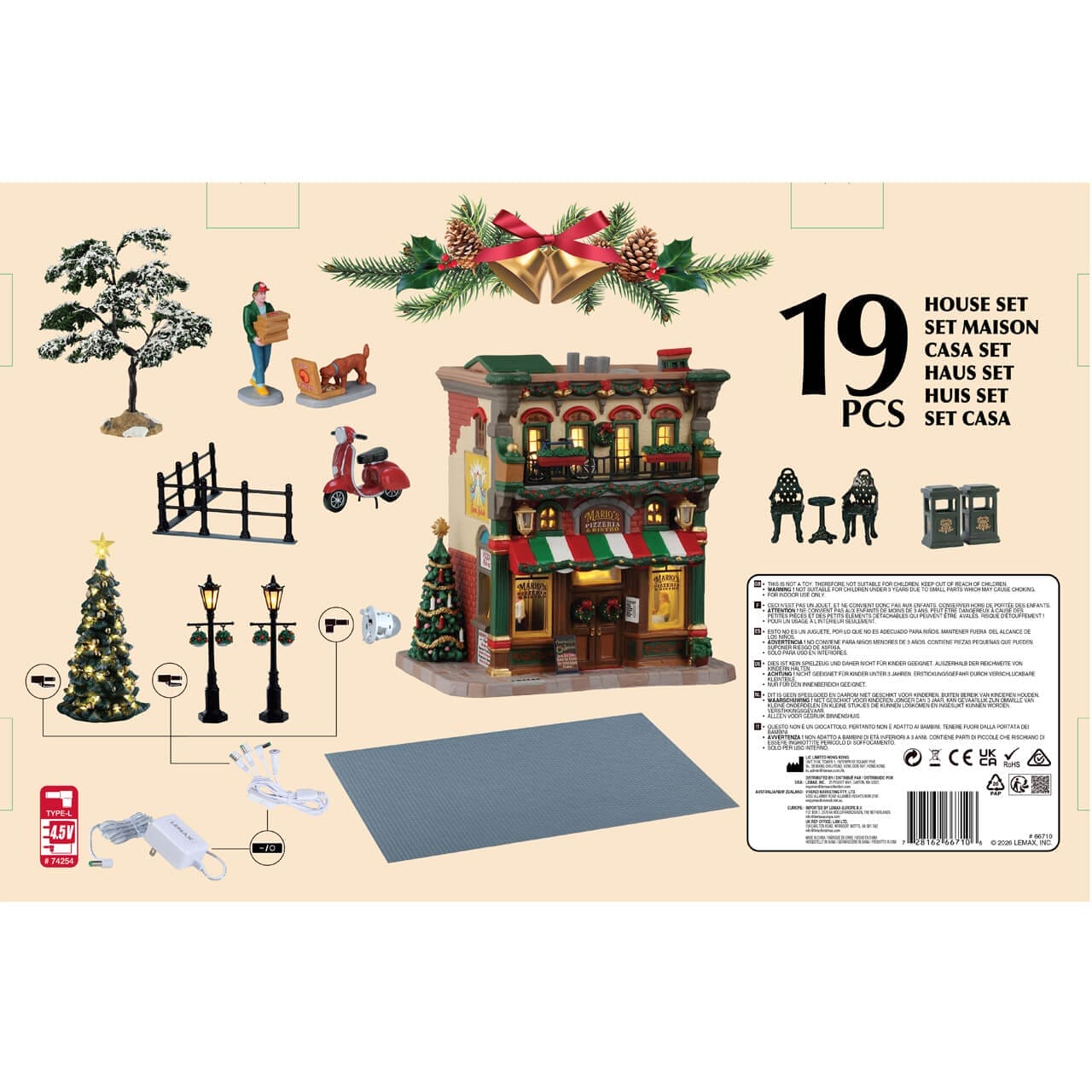lemax-mario-s-pizzeria-bistro-set-caddington-village-haus-set image 3