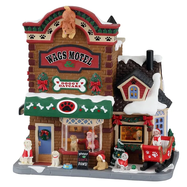 lemax-meet-santa-paws-wags-motel-beleuchtetes-haus image 1