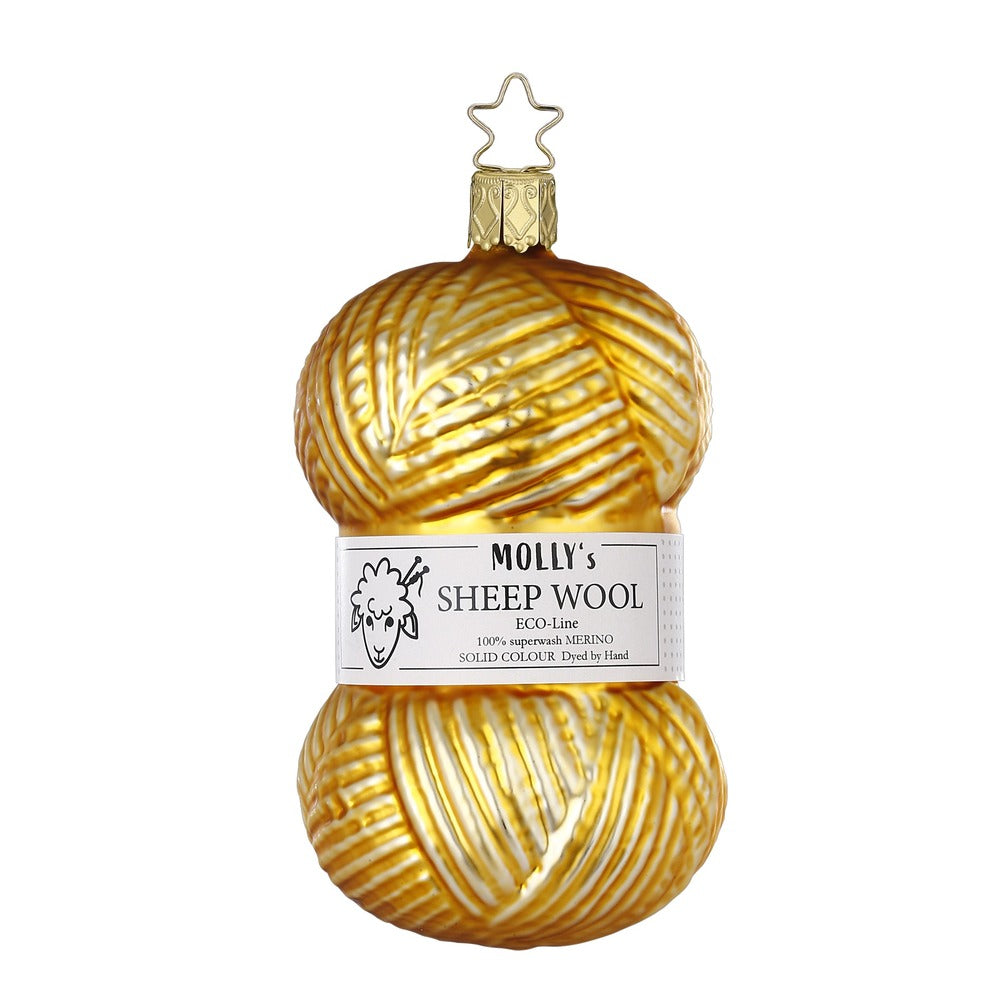 inge-glas-feine-wolle-christbaumkugel-11-cm-gelb image 1