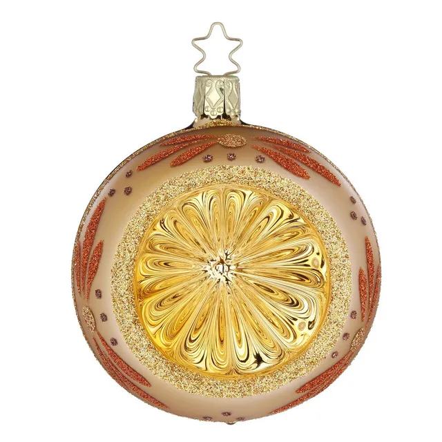 inge-glas-bl-tenglanz-christbaumkugel-gold-8-cm image 1