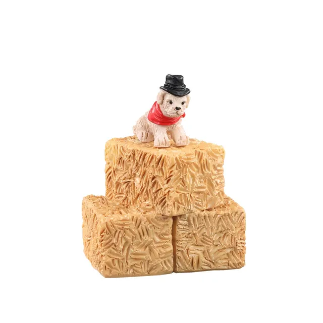 lemax-farm-animals-miniatur-bulldogge-cowboy-harvest-crossing image 1