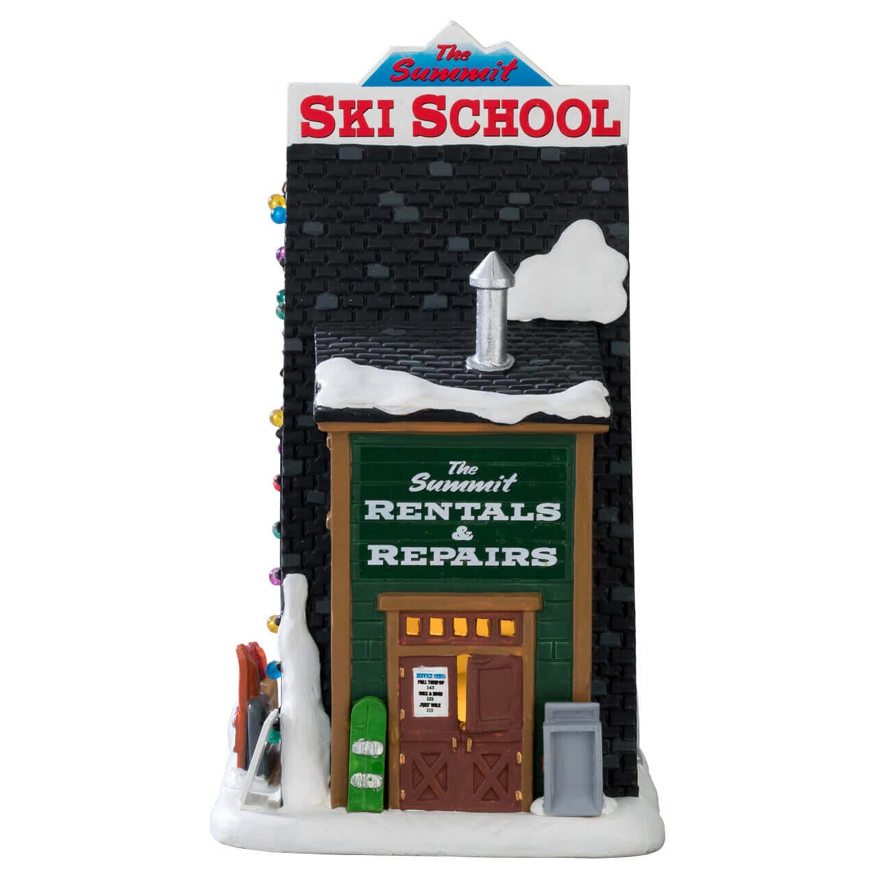 lemax-the-summit-ski-school-beleuchtete-skischule-vail-village image 2