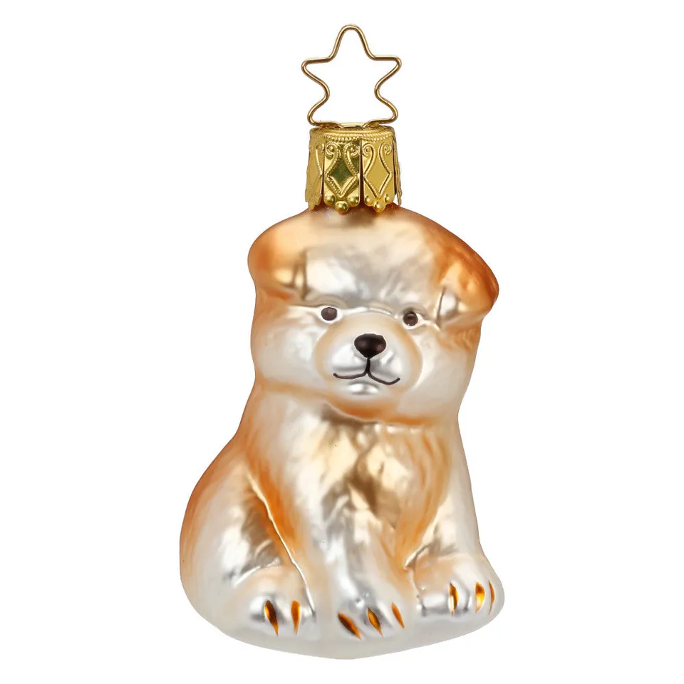 inge-glas-manufaktur-wilma-welpe-christbaumschmuck-7-cm-beige image 1