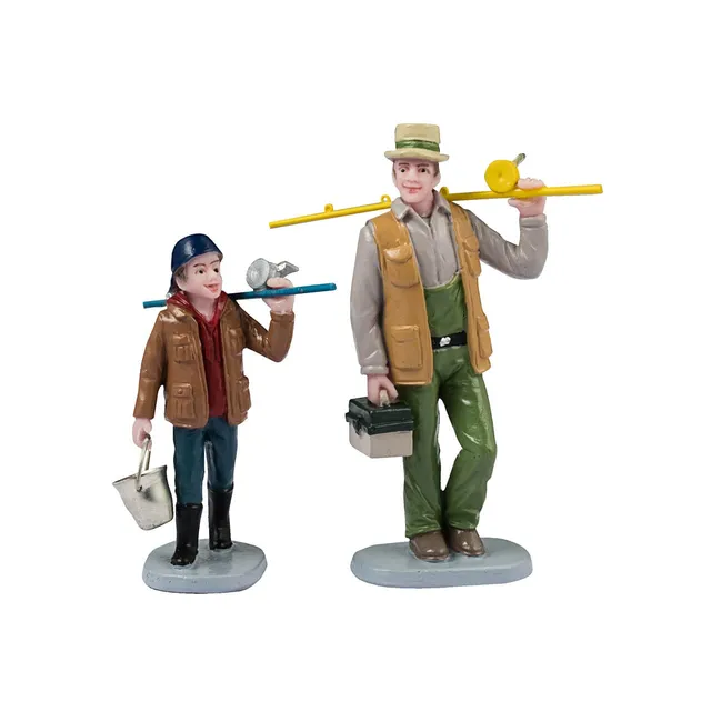 lemax-fishin-time-vail-village-vater-sohn-angel-figurenszene image 1