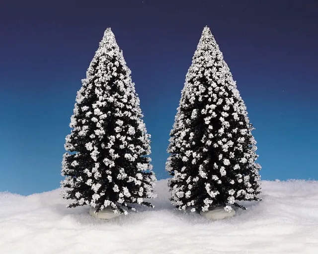 lemax-evergreen-tree-pack-2-extra-large-miniatur-tannenb-ume-2er-set image 1