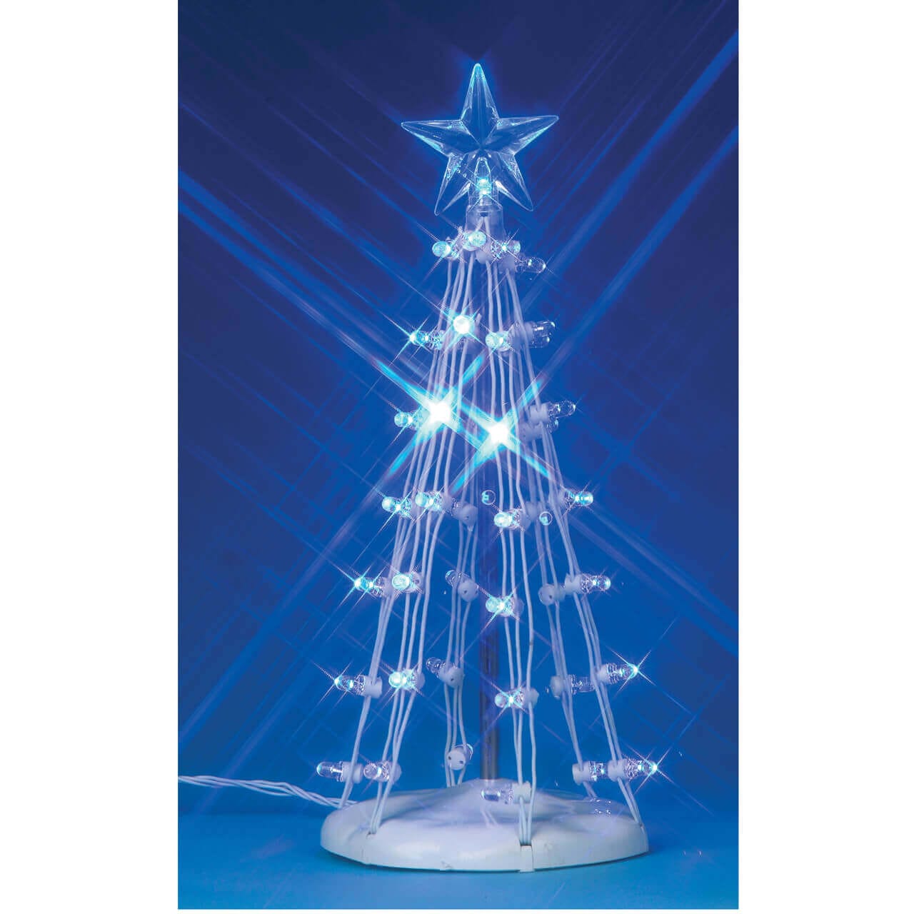 lemax-lighted-silhouette-tree-blau-medium-miniaturbaum image 1
