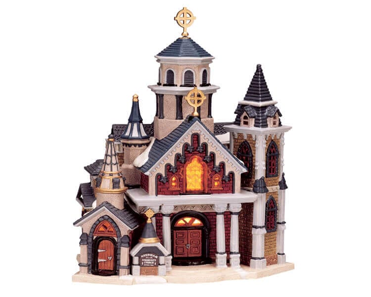 lemax-needham-community-church-weihnachtskirche-leuchtend image 1