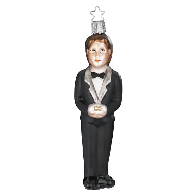 inge-glas-manufaktur-br-utigam-15-cm-handgefertigter-weihnachtsbaumanh-nger-in-s image 1