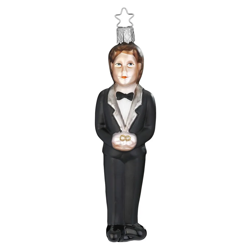 inge-glas-manufaktur-br-utigam-15-cm-handgefertigter-weihnachtsbaumanh-nger-in-s image 1