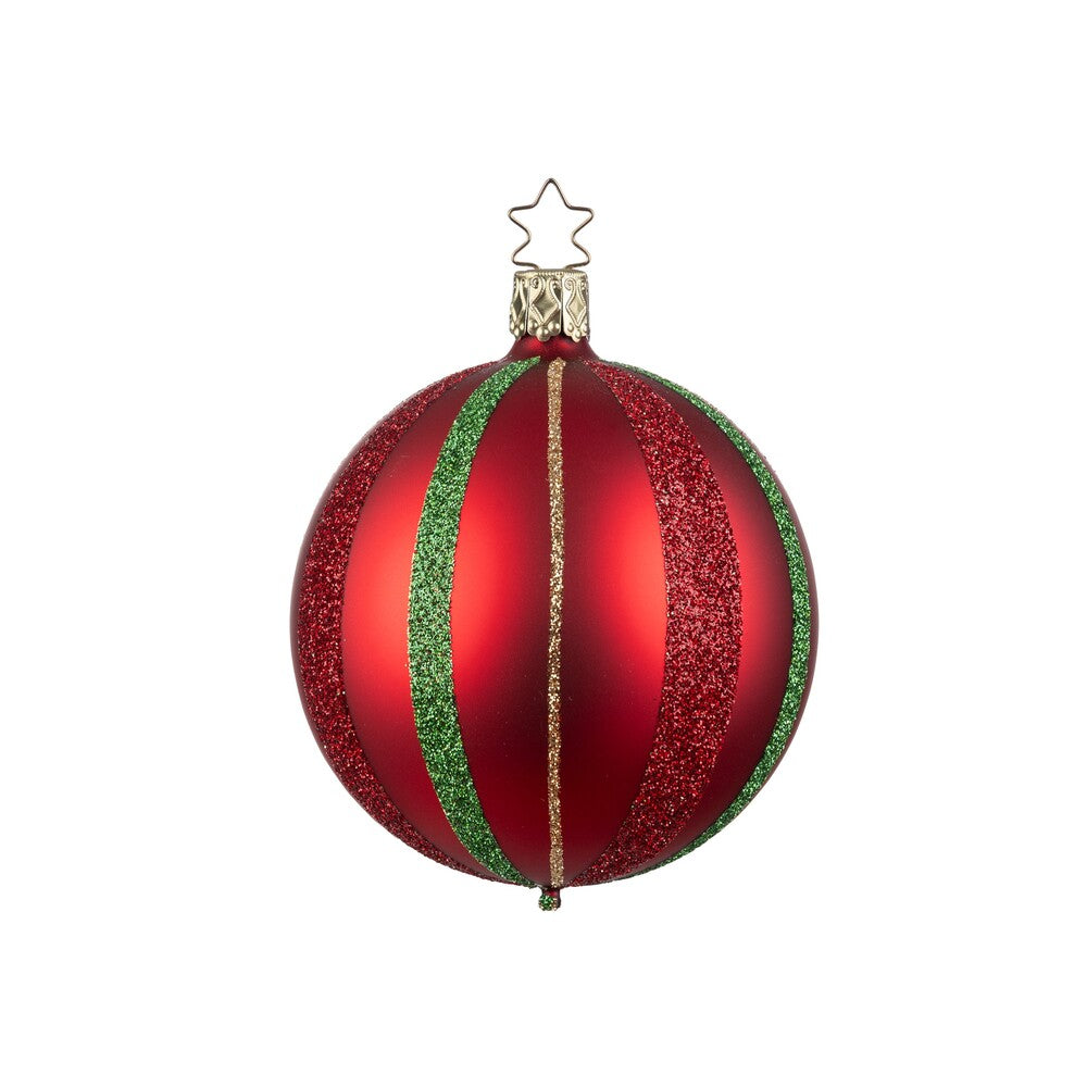 inge-glas-festliche-streifen-6-cm-rote-christbaumkugel-aus-glas image 1