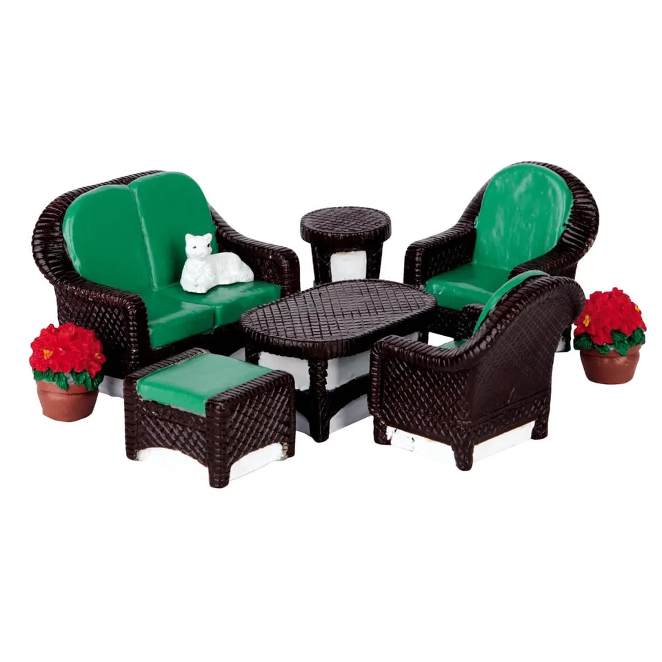 lemax-wicker-lawn-set-miniatur-zubeh-r-8-teilig image 1
