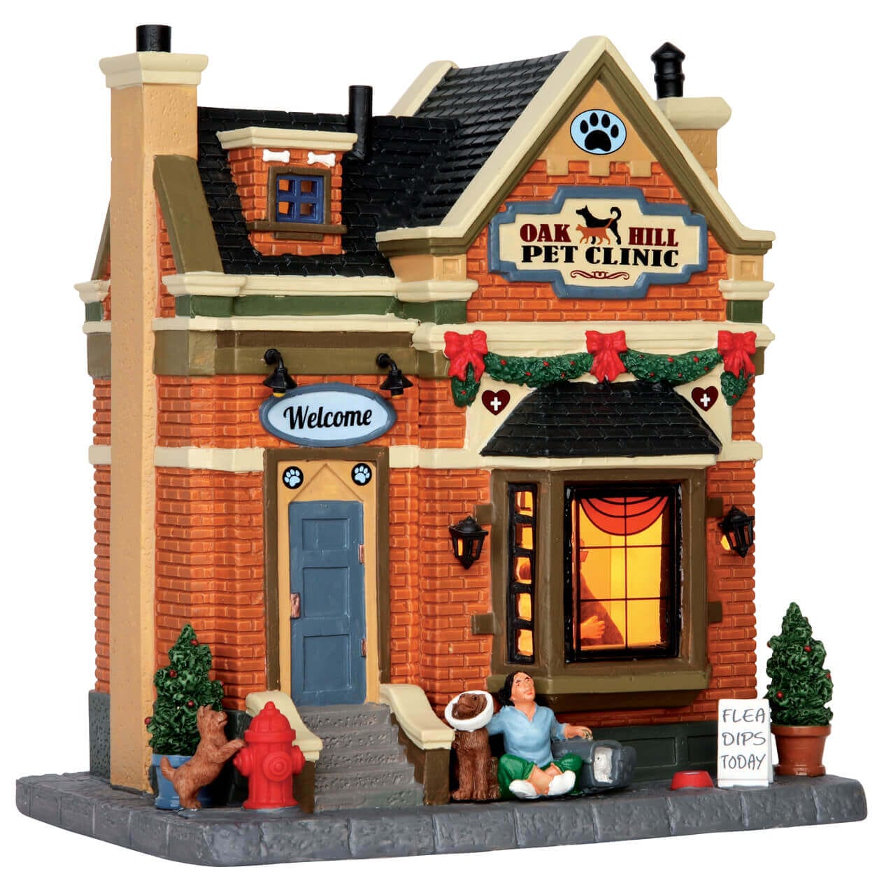 lemax-pet-office-beleuchtetes-miniatur-tiergesch-ft-f-rs-weihnachtsdorf image 1