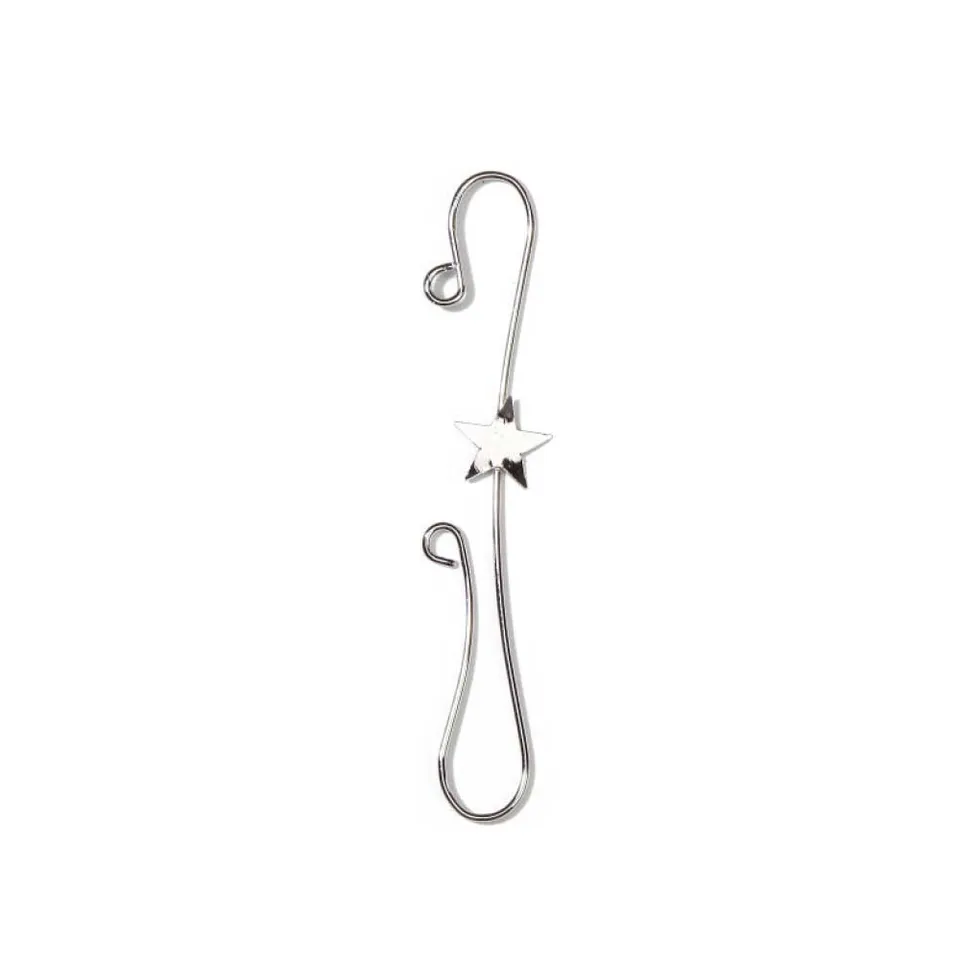 inge-glas-doppelhaken-mit-stern-kugelaufh-nger-silber-metall-7-5-cm-18-st-ck image 1