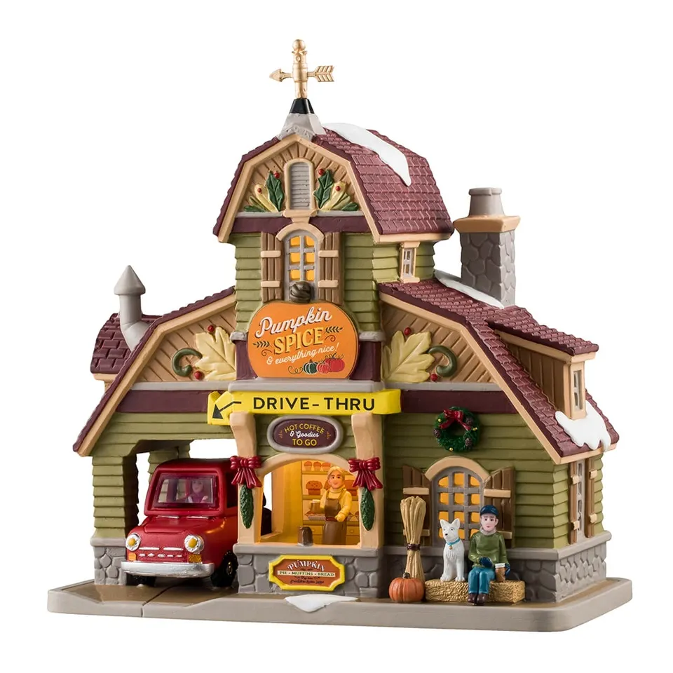 lemax-pumpkin-spice-everything-nice-coffee-shop-harvest-crossing image 1