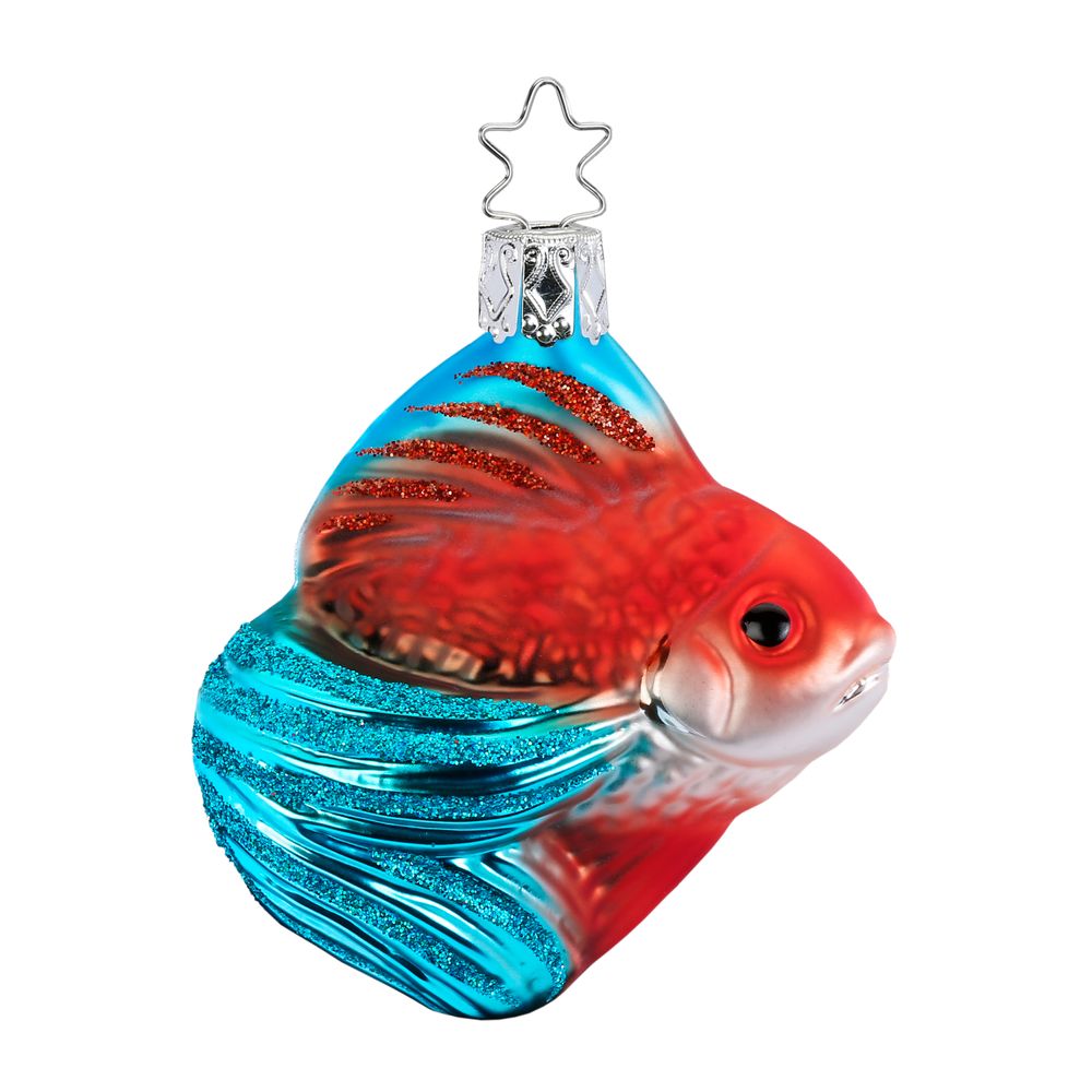 inge-glas-manufaktur-schleierfisch-8-cm-maritime-glasfigur-mit-aufh-nger image 1