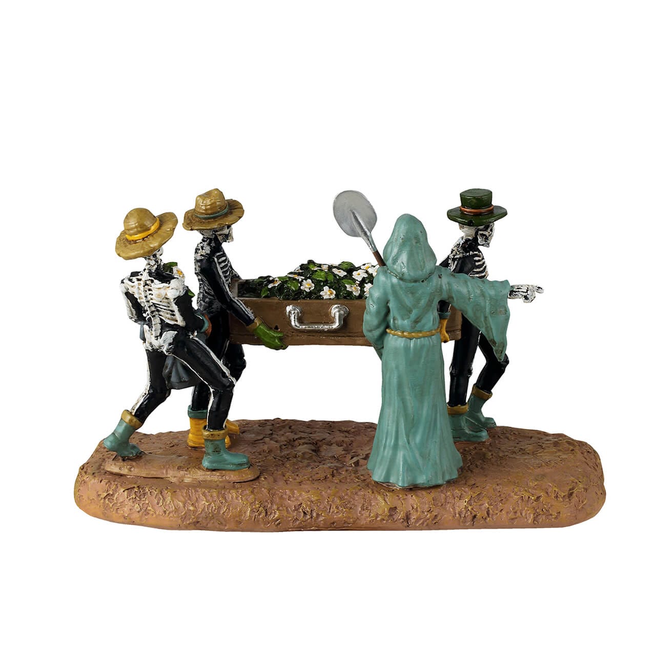 lemax-pushing-daisies-skelett-g-rtner-szene-spooky-town image 4
