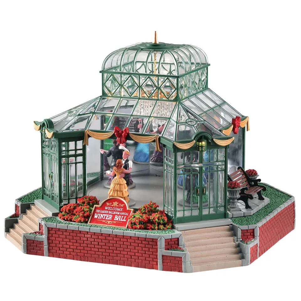 lemax-the-garden-ballroom-miniatur-ballsaal-mit-drehender-tanzfl-che image 1